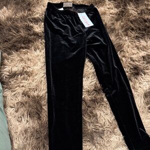 Cat & Jack Kids Black Velvet Leggings